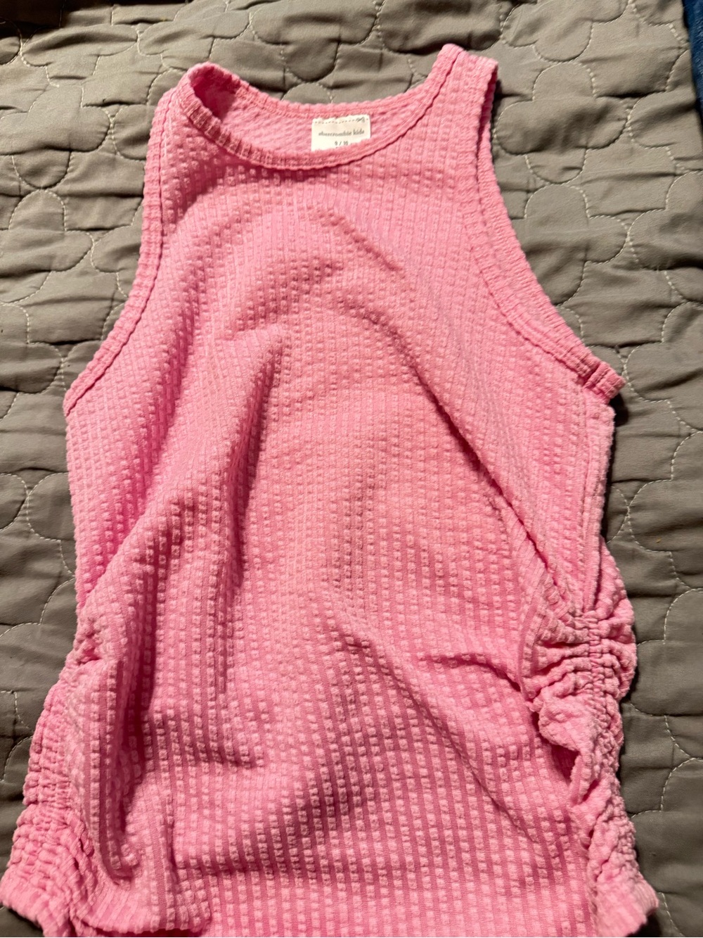 abercrombie kids Pink Textured Tank Top